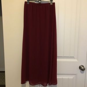 Forever 21 Burgundy Maxi Skirt